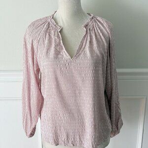 Old Navy Seersucker Brick Red Popover XS Excellent Condition